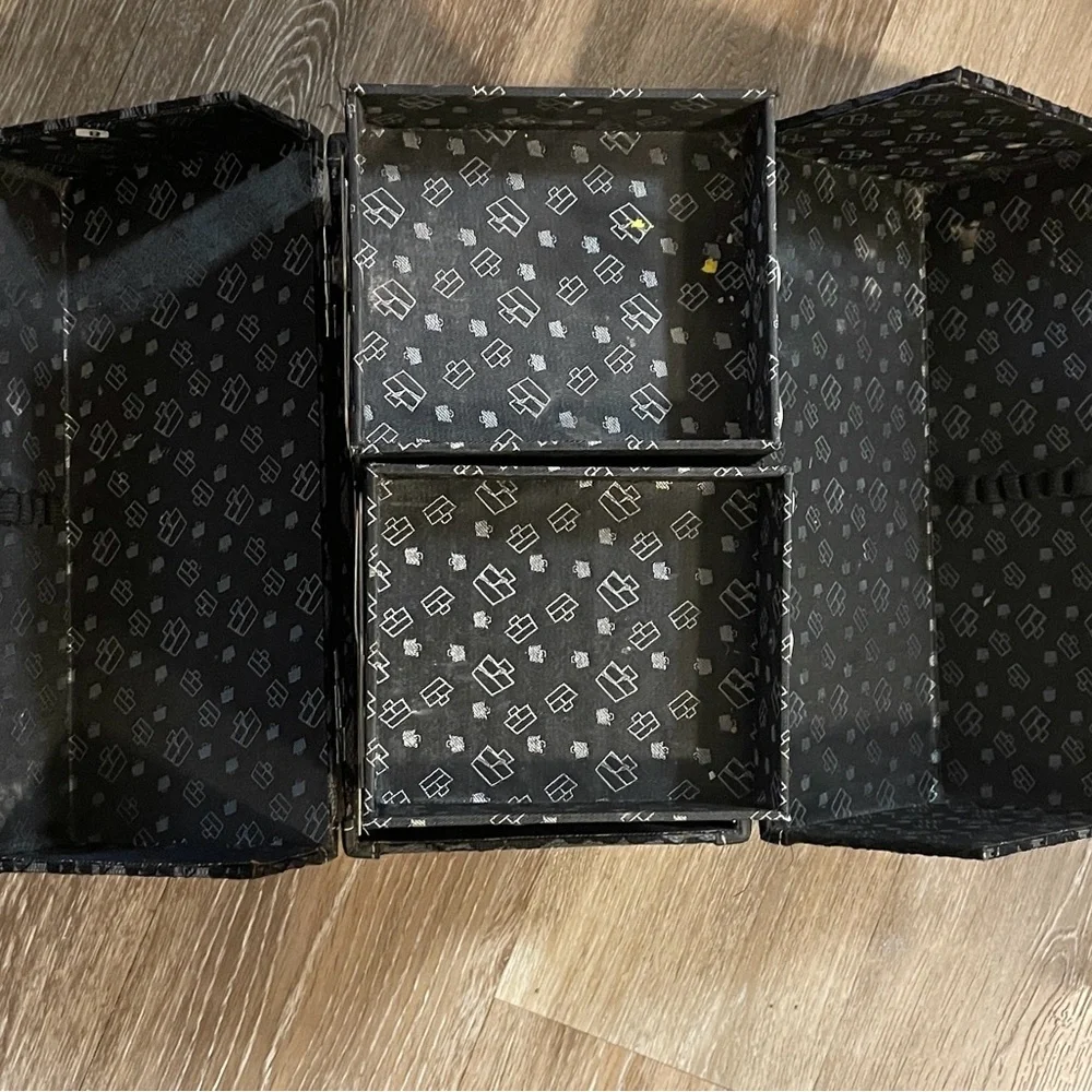 Vintage Caboodles Black Lace Train Case
